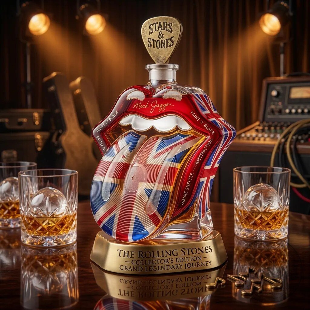 The Rolling Stones Collector's Edition Grand Legendary Journey Whiskey Decanter