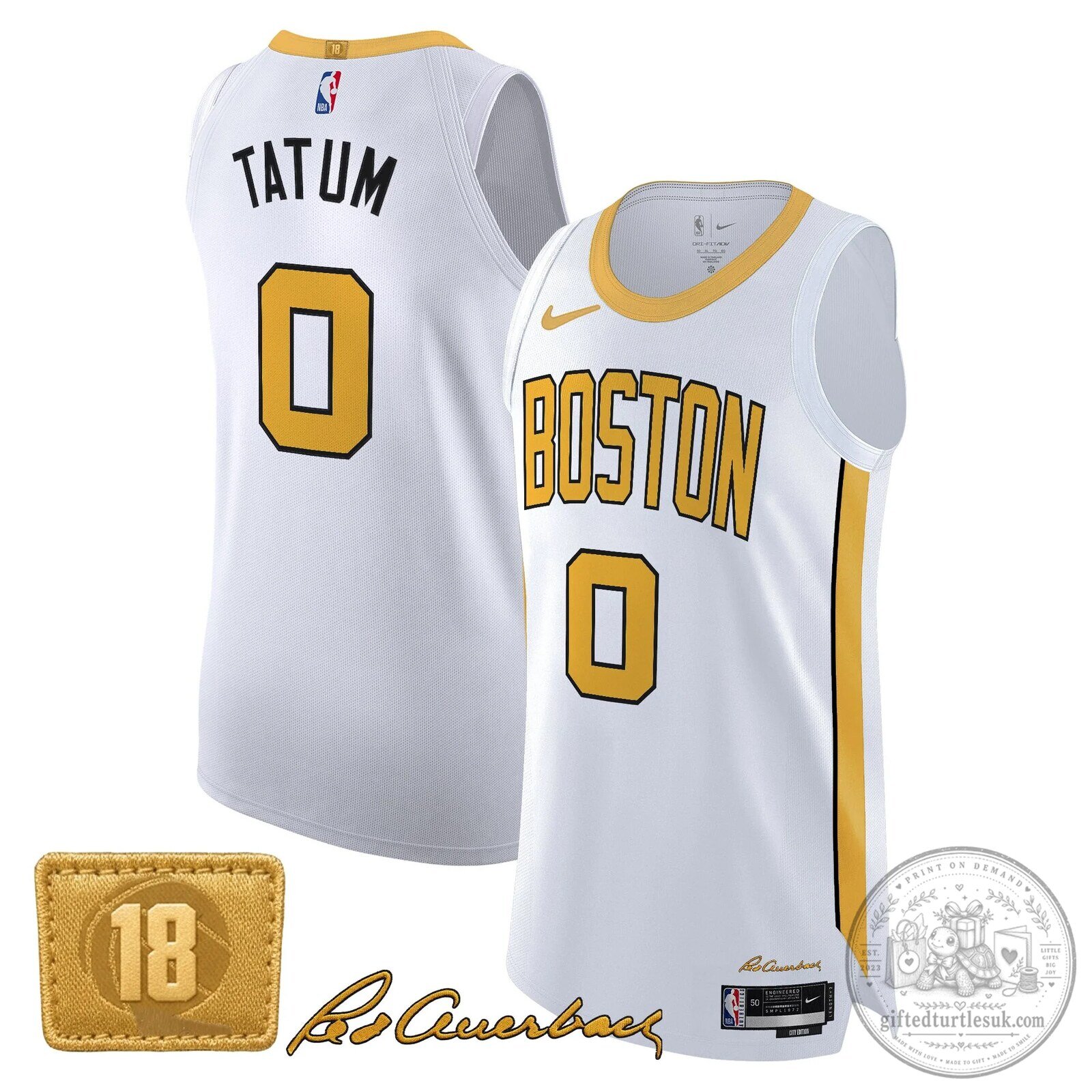 Boston Celtics Jayson Tatum White City Edition Basketball Jersey