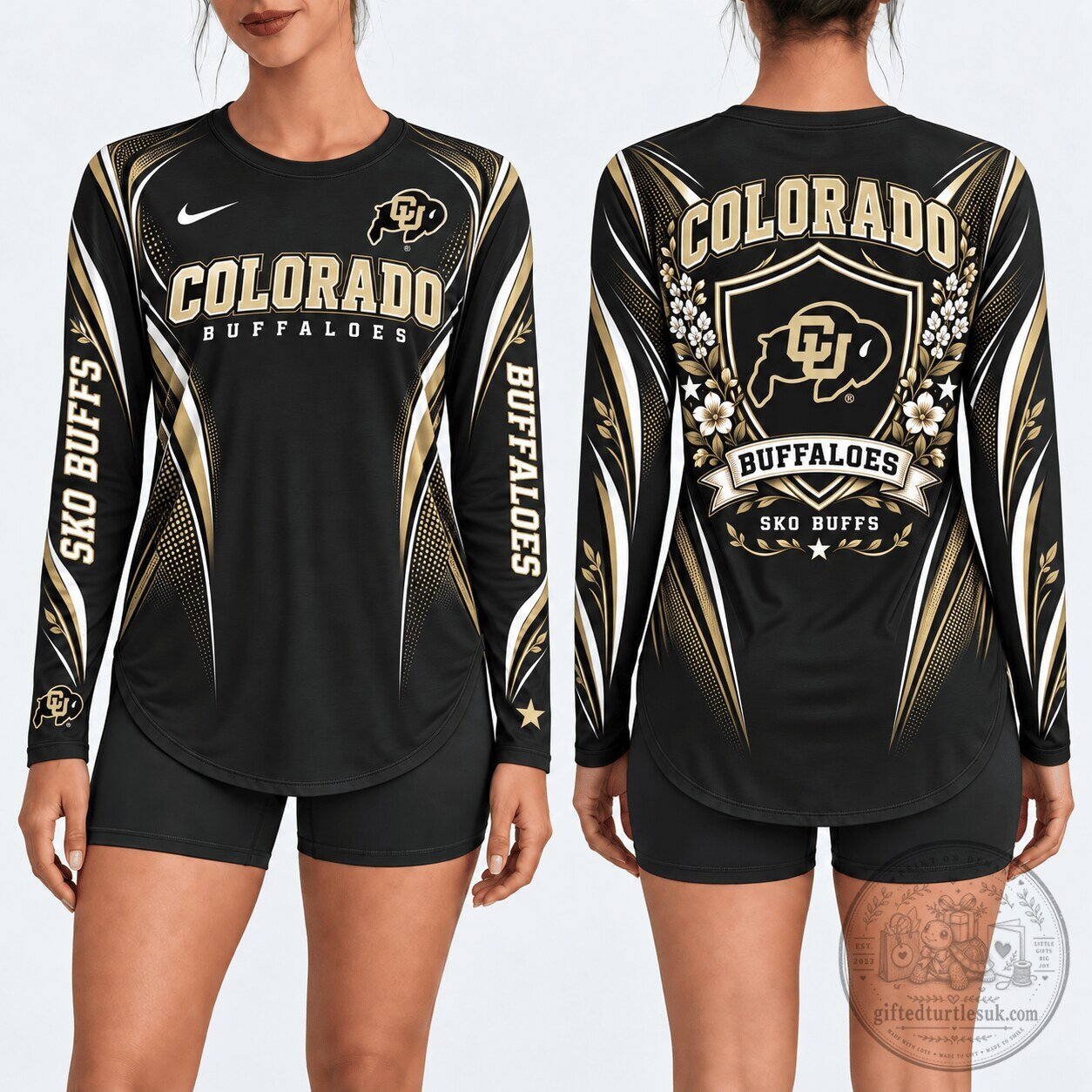 Colorado Buffaloes Black and Gold Fall Season Long Sleeve Shirt