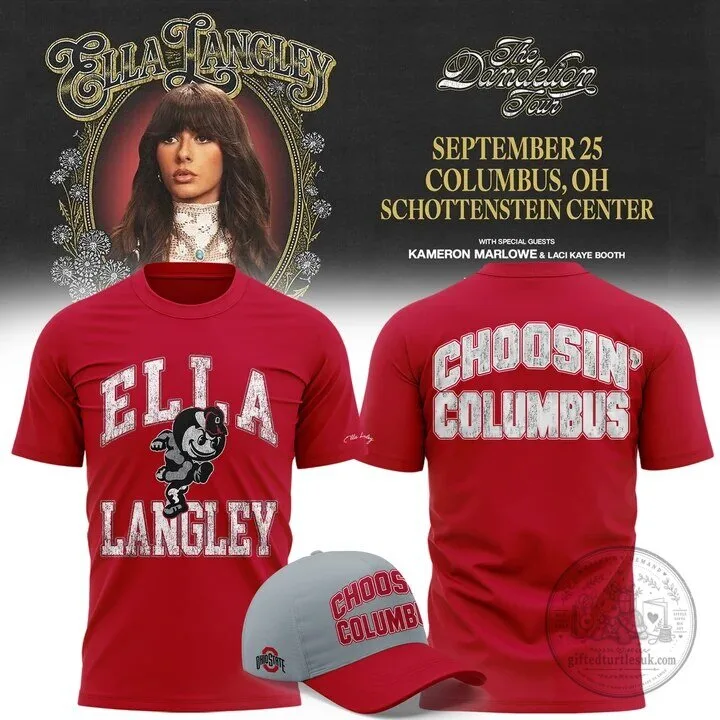 Ella Langley The Dandelion Tour 2026 Columbus Ohio State Buckeyes T-Shirt