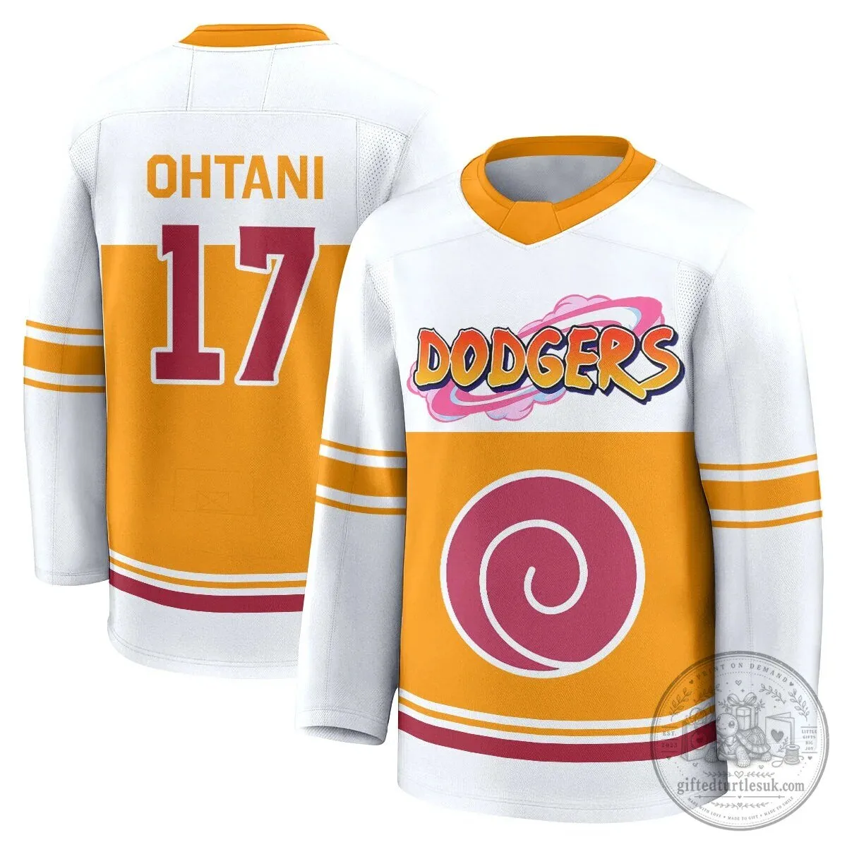 Shohei Ohtani Los Angeles Dodgers Naruto Anime Hockey Jersey