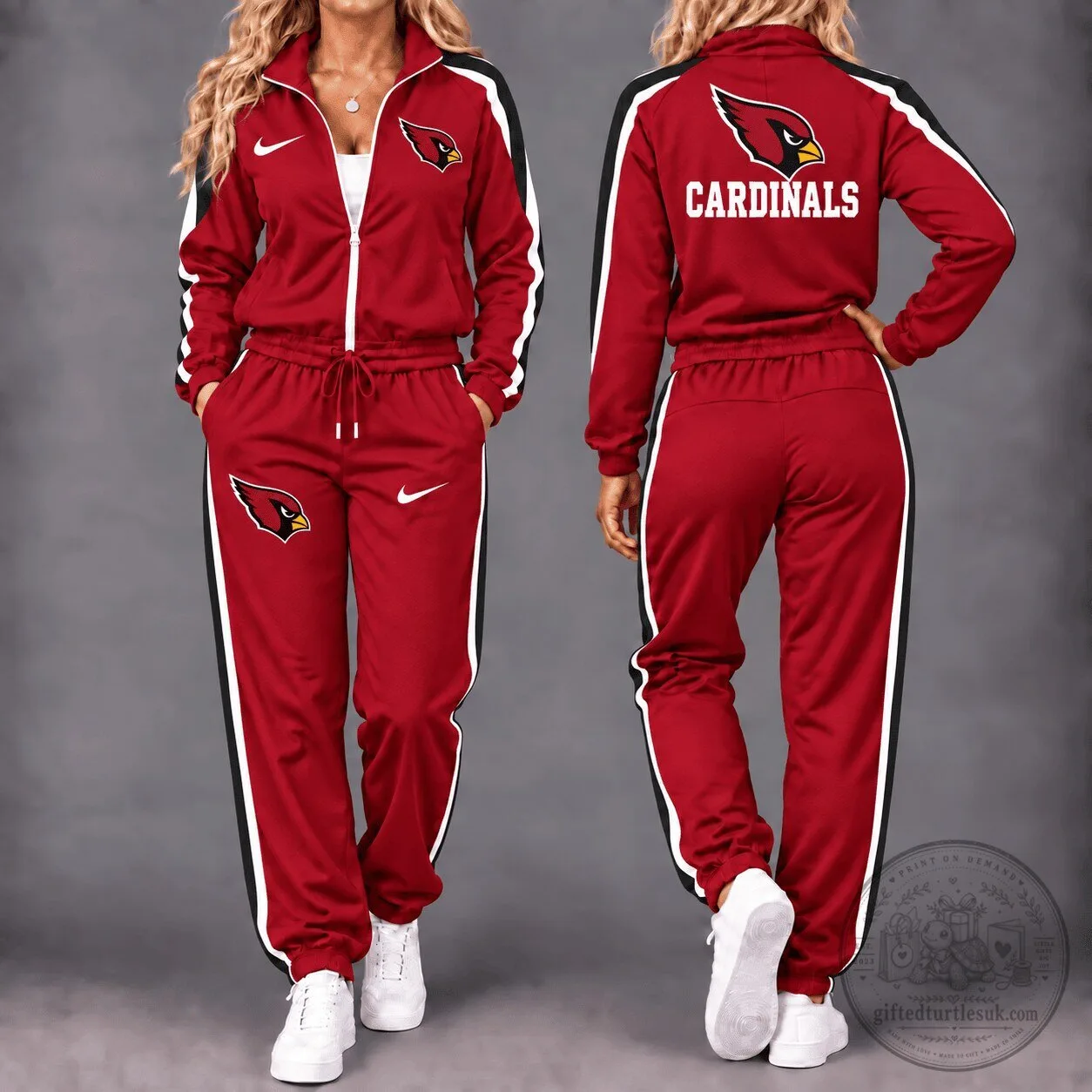 Arizona Cardinals NFL Football Team Red and Black Tracksuit Set