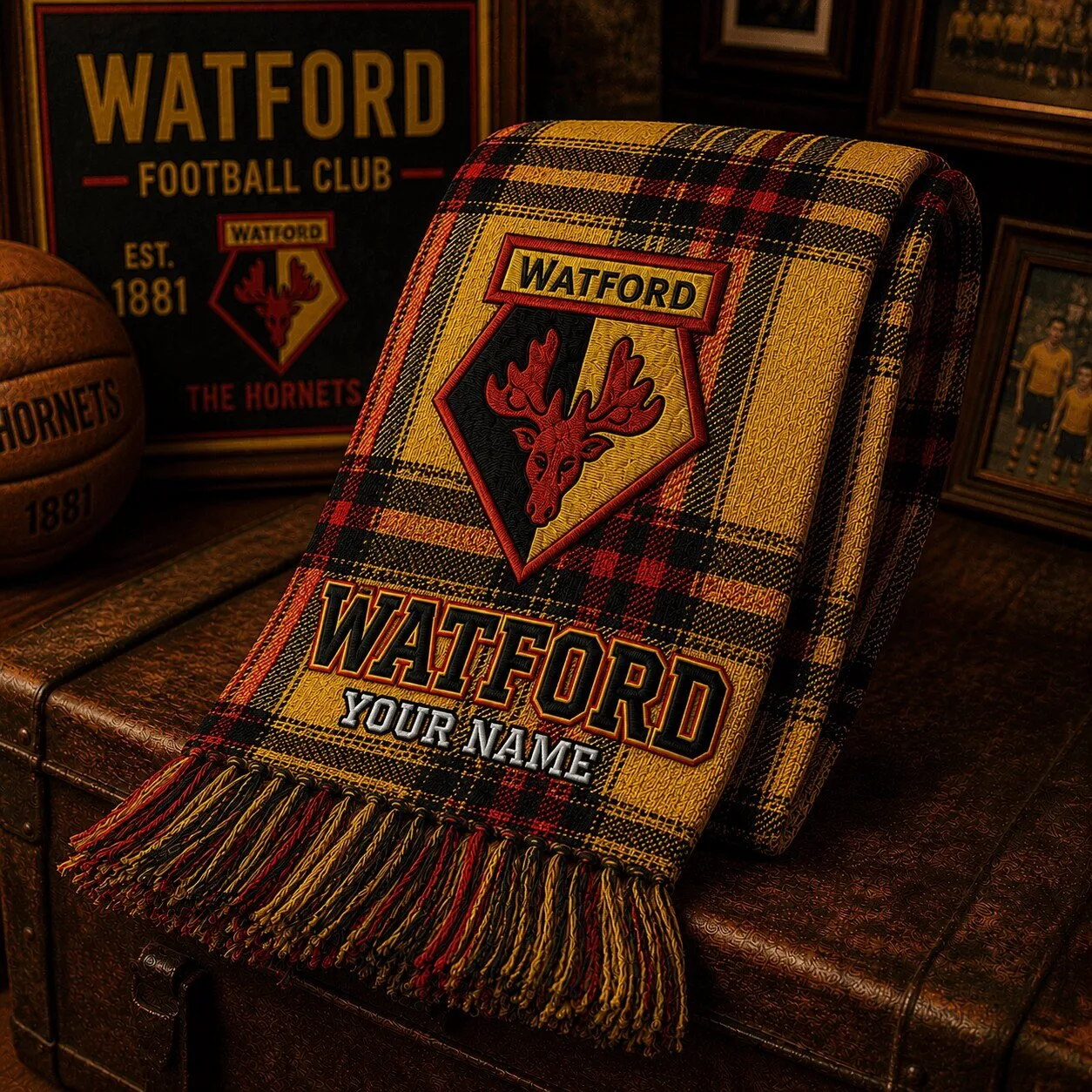 Watford Football Club Personalized Fan Scarf