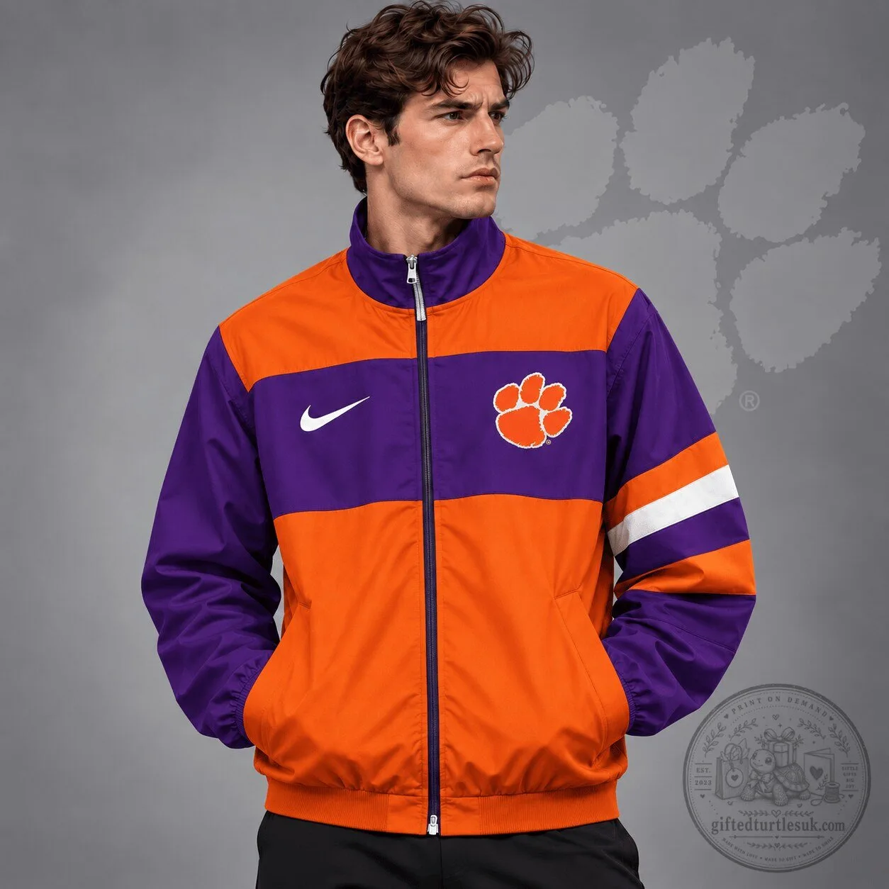 Clemson Tigers NCAA Sideline Colorblock Full Zip Jacket