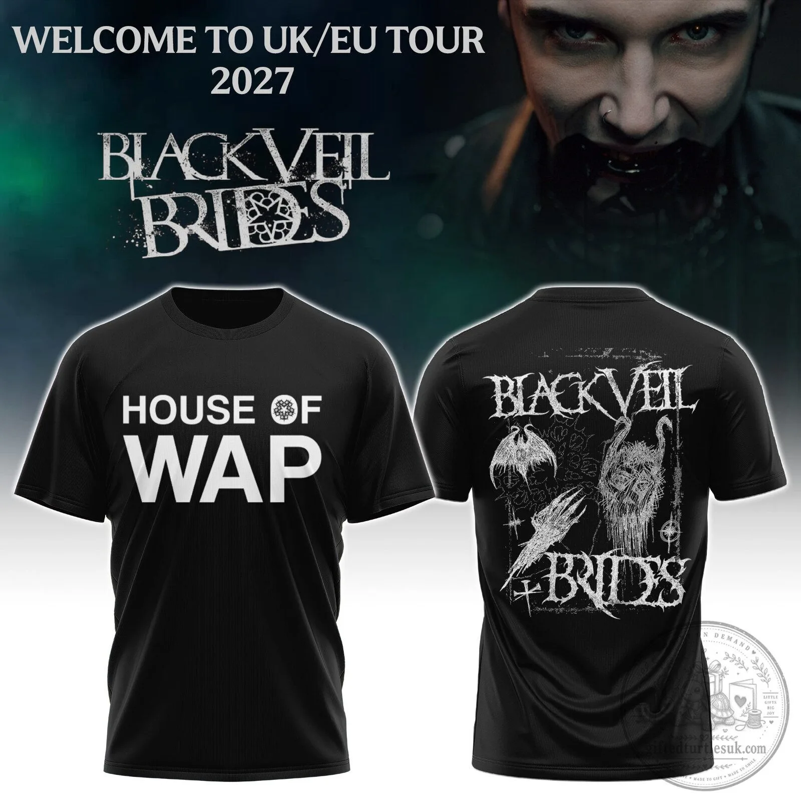 Black Veil Brides House of WAP Rock Band Music Tour T-Shirt