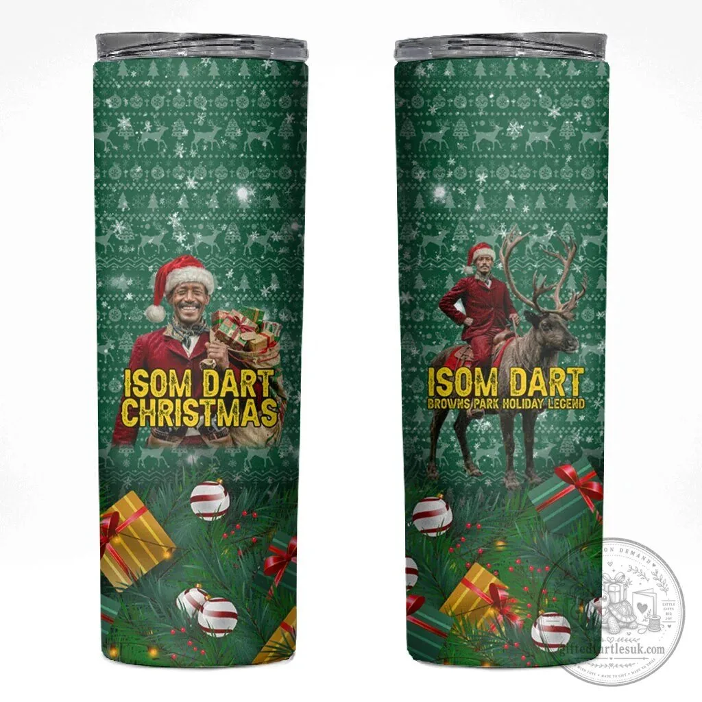 Isom Dart Christmas Holiday Reindeer Skinny Tumbler