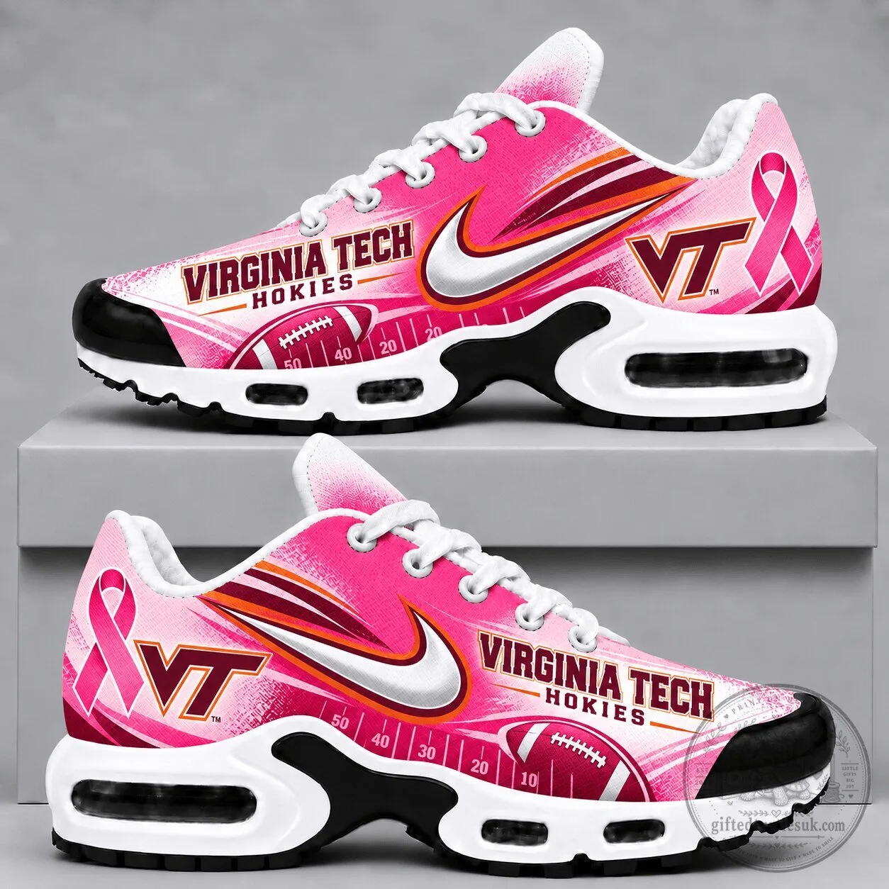 Virginia Tech Hokies Breast Cancer Awareness Football Team Sneakers