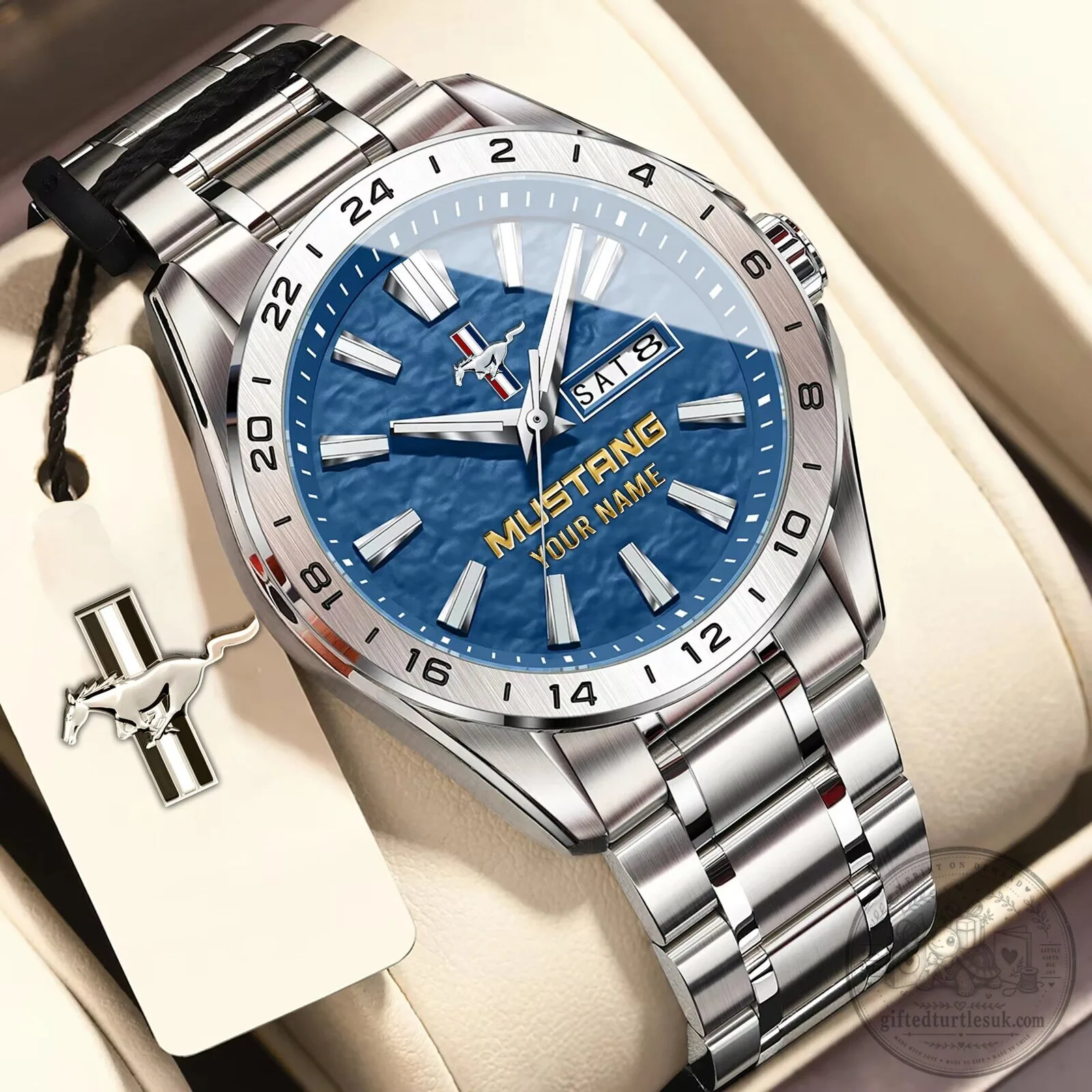 Ford Mustang Custom Name Casual Fashion Men's Watch