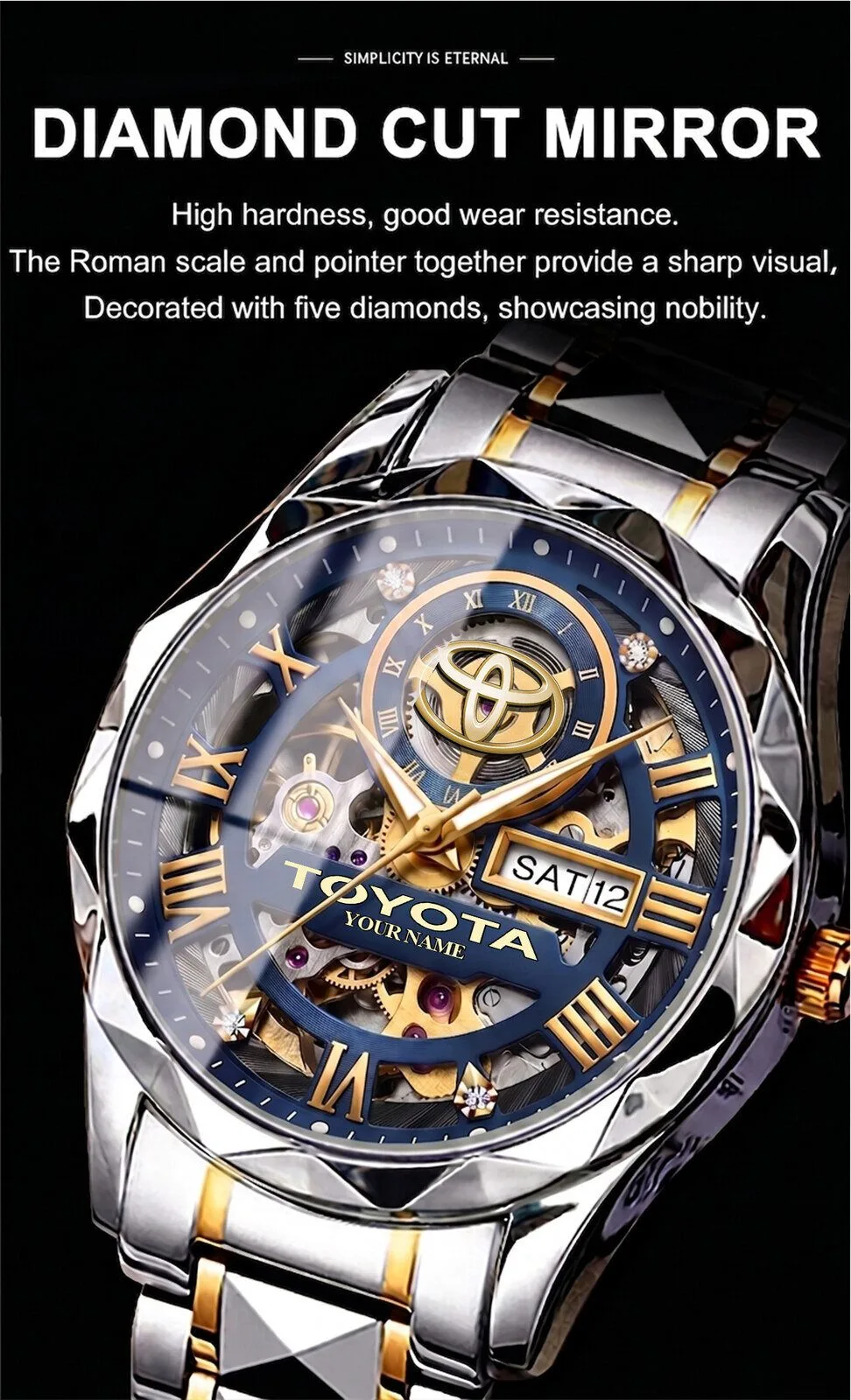 Toyota Custom Name Elegant Fashion Design Automatic Movement Watch 13 Toyota Custom Name Elegant Fashion Design Automatic Movement Watch