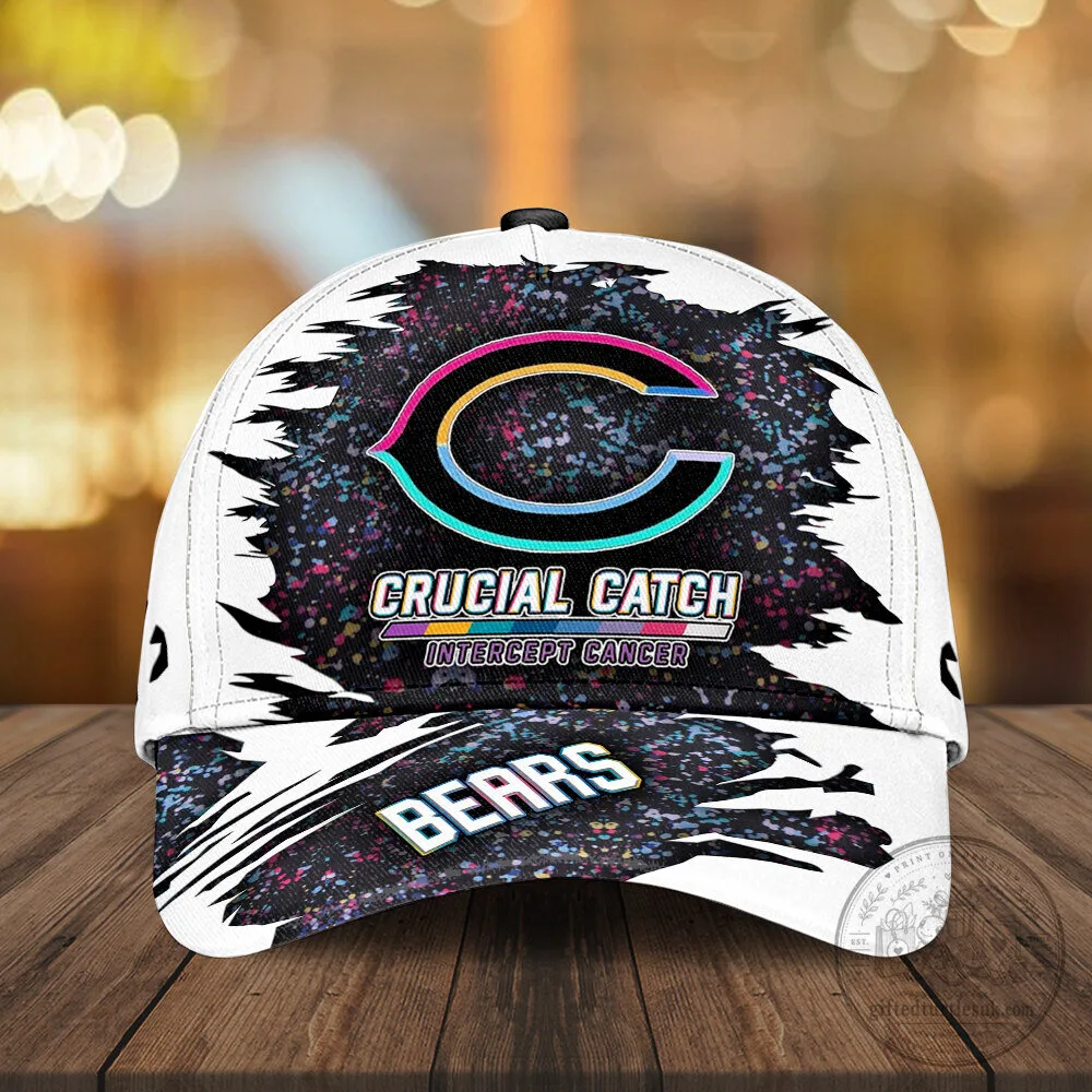 Chicago Bears Crucial Catch Intercept Cancer Classic Baseball Cap Hat