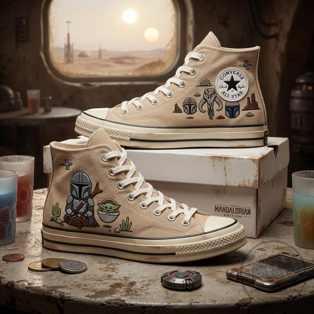 Star Wars The Mandalorian Grogu High-Top Canvas Sneakers