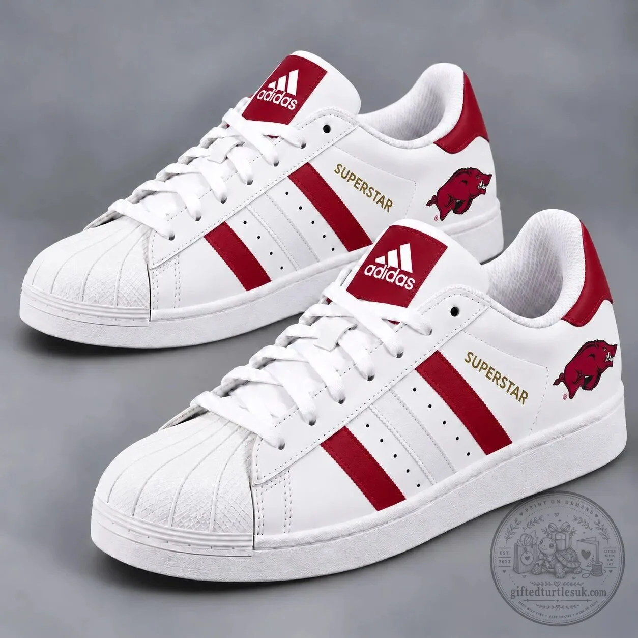 Arkansas Razorbacks Adidas Superstar Shoes