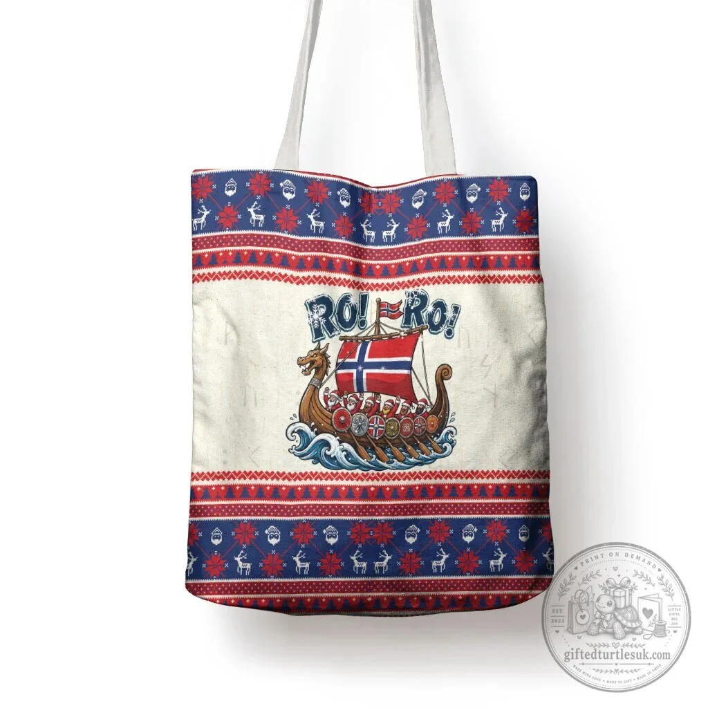 Ro Ro Viking Santa Claus Norwegian Christmas Holiday Tote Bag 12 Ro Ro Viking Santa Claus Norwegian Christmas Holiday Tote Bag
