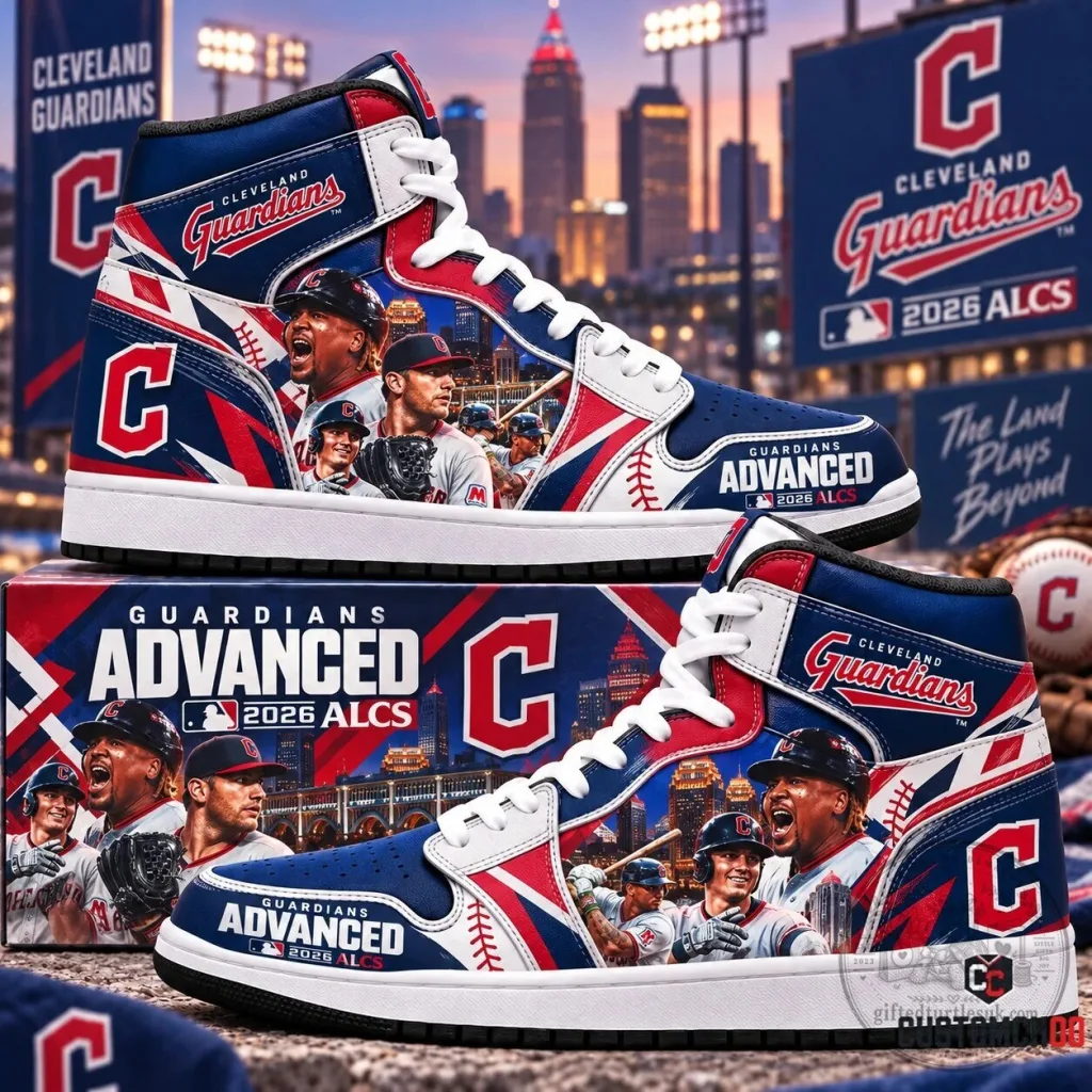 Cleveland Guardians 2026 ALCS Advanced Baseball High-Top Sneakers Cleveland Guardians 2026 ALCS Advanced Baseball High-Top Sneakers