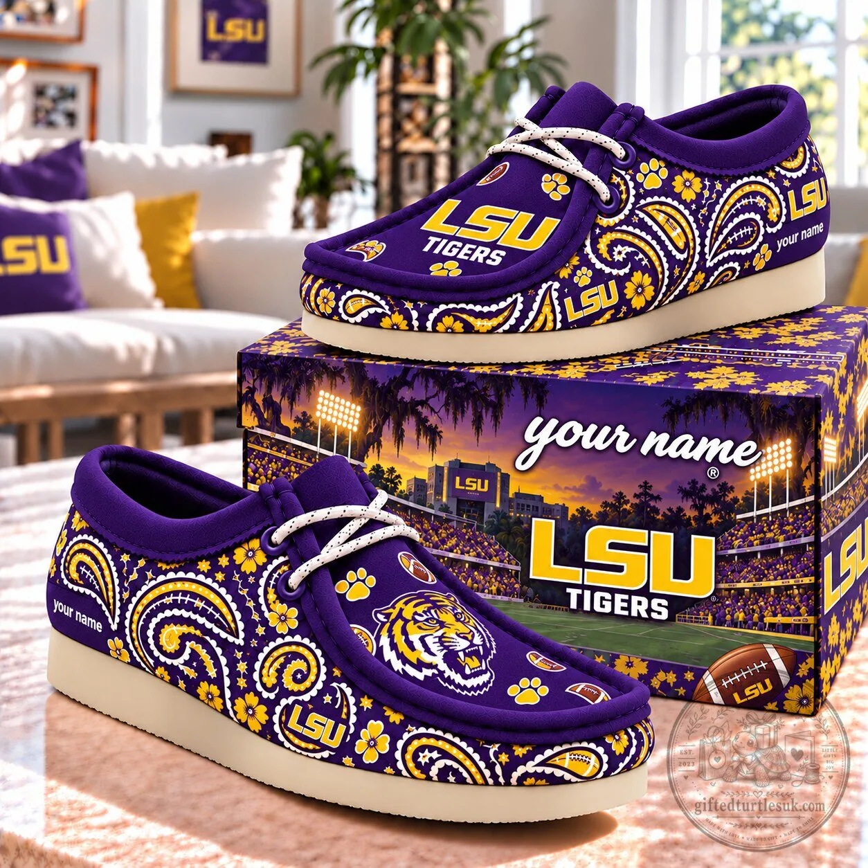 LSU Tigers NCAA Football Team Personalized Hey Dude Shoes for Fan
